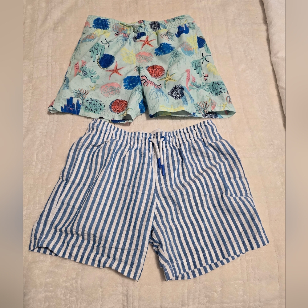 2 Adorable Cat & Jack Size 8 Husky Boy's Swimming Trunks.